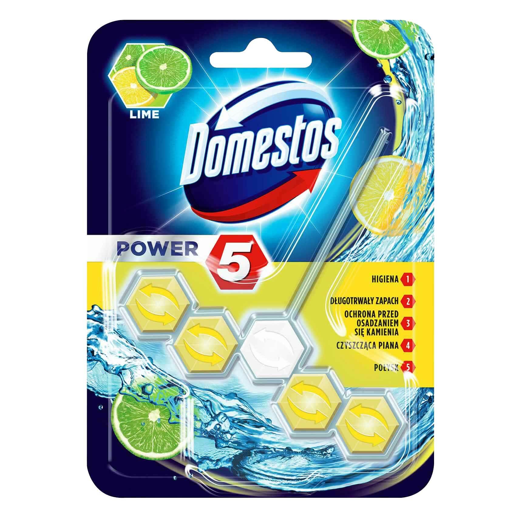освежител WC Domestos Power 5 Lime 55гр