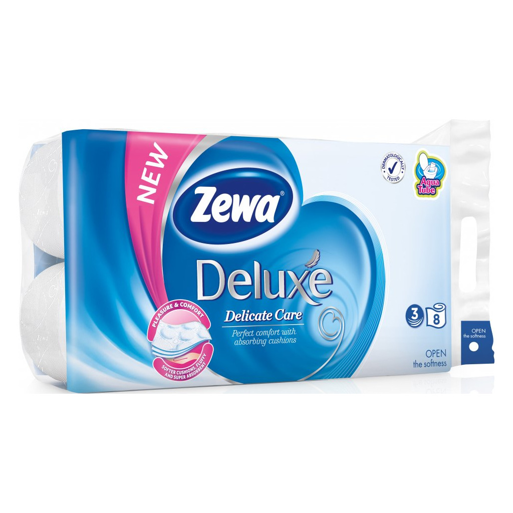 тоалетна хартия Zewa Deluxe Delicate Care 3пласта 8бр