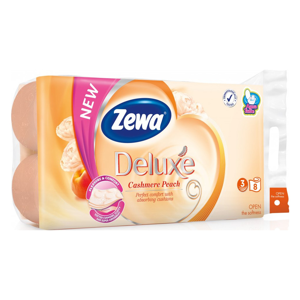тоалетна хартия Zewa Deluxe Peach 3пласта 8бр