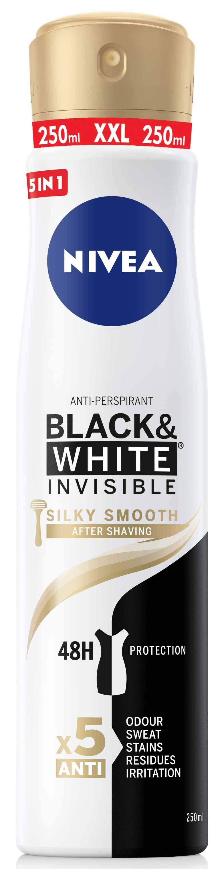 дезодорант Nivea Invisible for Black & White silky XL 250мл