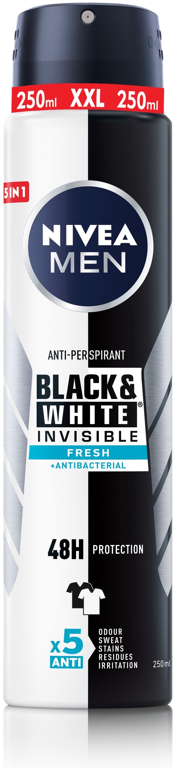 дезодорант Nivea Men Invisible Black & White Active XL 250мл