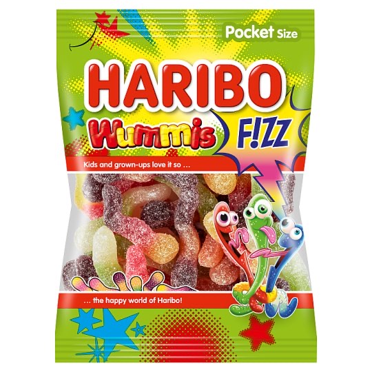 бонбони желирани Haribo кисели червеи 100гр