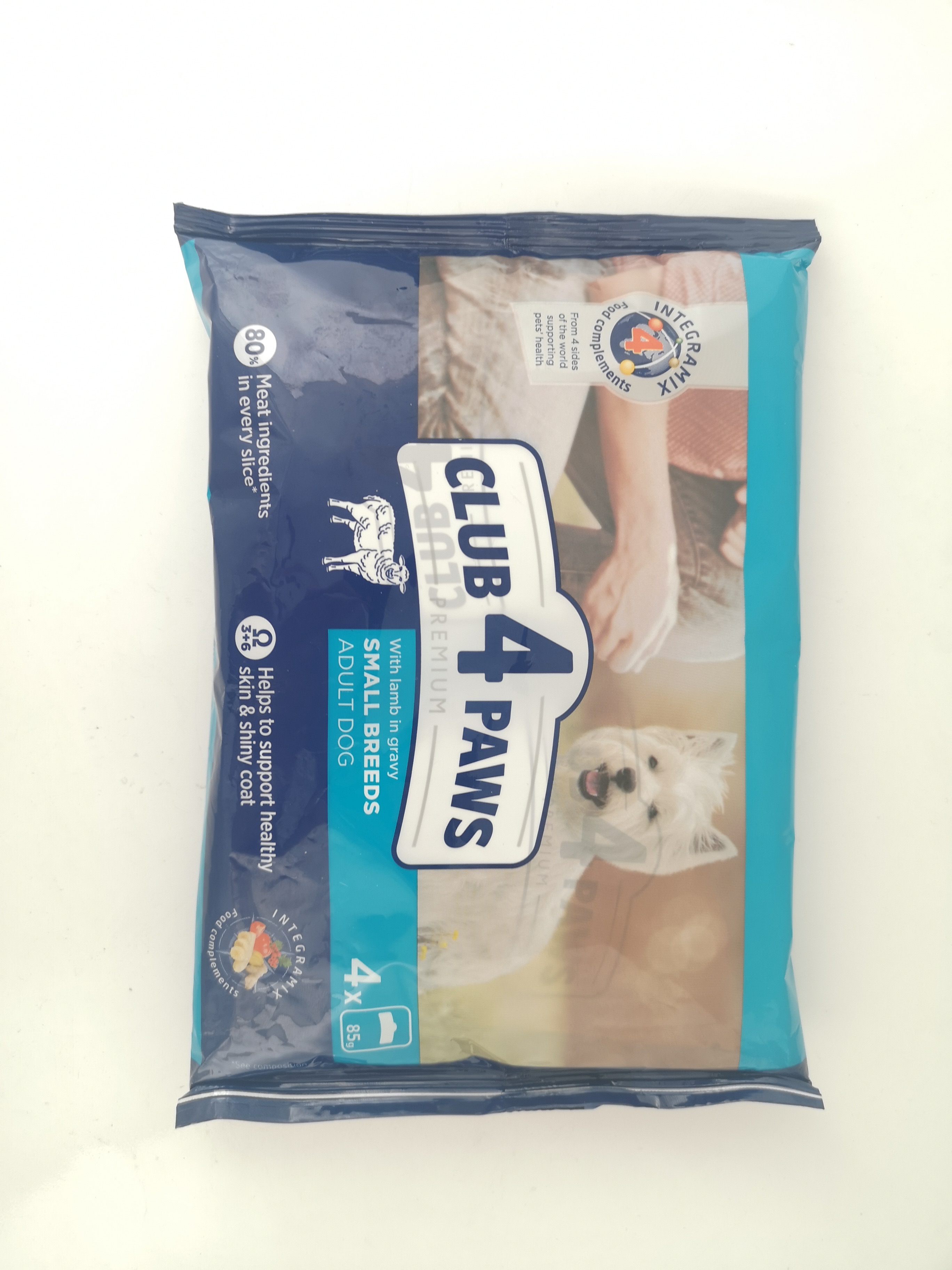 пауч за куче Club 4 paws агнешко 4х85гр