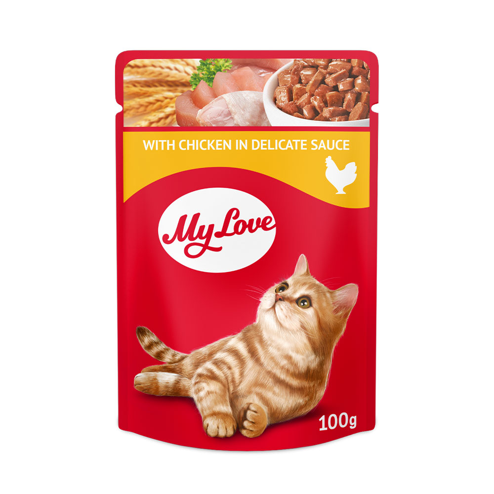 пауч за котка My Love пилешко 100гр